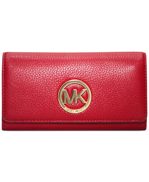 michael kors red quilted wallet|Michael Kors bifold wallet women's.